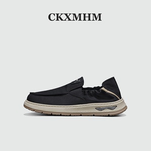 CKXMHM夏季黑色布鞋男款一脚蹬套脚懒人软面鞋防滑透气薄款轻便鞋