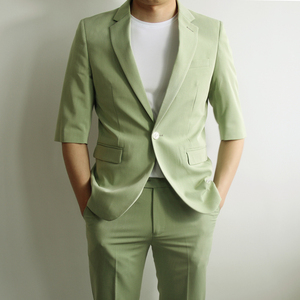 夏季西服薄款中年男士商务休闲单西上衣单件夏天防晒服小西装外套杰