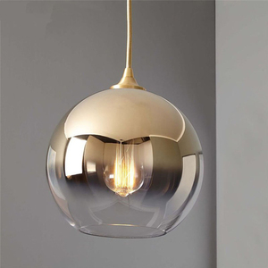 北欧风艺术玻璃圆球吊灯设计师餐厅卧室床头复式楼梯灯后现代简约