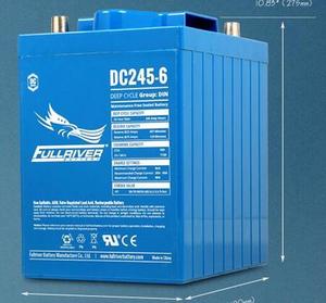 丰江fullriver蓄电池DC224-6高空作业车6V224AH动力储能蓄电池