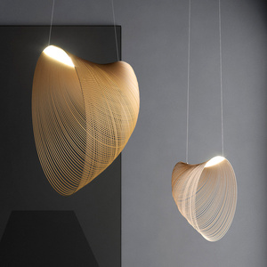 丹麦设计师北欧铁艺吊灯简约异形餐厅灯创意卧室灯艺术书房装饰灯