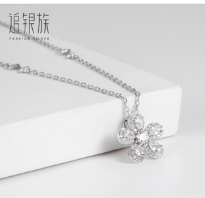 【追银族】樱花锁骨仙气森系项链女纯银简约气质小众设计女潮网红
