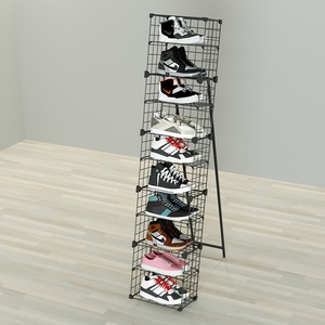 摆地摊鞋架可移动便携展示架直播间鞋墙商用夜市多层落地铁网架子