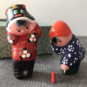 天津泥人张新年春节摆件【除夕放鞭炮】迷你泥塑摆件手工艺品