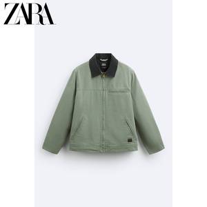 二月ZARA24春季新品男装撞色高领棉服衬里休闲夹克外套1538369526