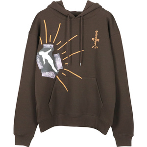 travis scott ts 梯子 飞人 倒钩 印花 发泡 套头帽衫 男女款卫衣