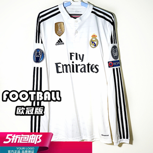 C罗纳尔多14-15皇家马德里主场长袖球衣阿迪达斯正品足球服F49660