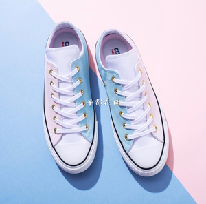 converse 日版限定匡威新品 一百周年款双拼色 低帮情侣帆布板鞋