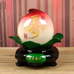 寿星寿桃摆件福寿双全送爷爷奶奶6080长辈老人生日祝寿过大寿礼物