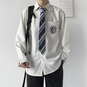 dk制服男原创全套长袖衬衫刺绣秋季衬衣情侣学生学院风jk制服班服