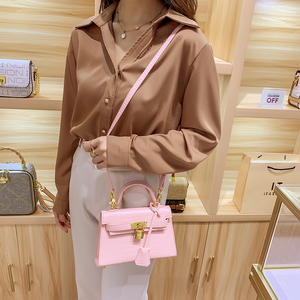 百丽姿时尚手提包高级感小众轻奢女包夏季真皮时尚休闲斜挎单肩包