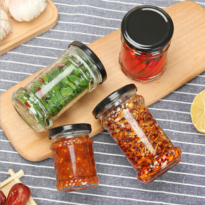 透明玻璃瓶老干妈瓶麻辣酱辣椒酱瓶子酱菜瓶装牛肉果酱的玻璃瓶