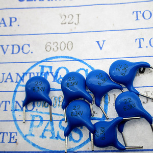 高压瓷片电容6.3kv22pf 6kv22j液晶背光高压板npo材质 脚距7.