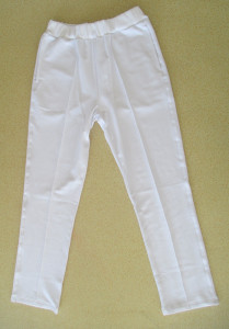 春秋冬款北京育才学校中小学生男女纯棉纯白色加绒校服裤运动长裤