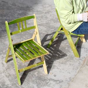竹质折叠椅子靠背椅成人椅天然竹子儿童作业椅子收折竹凳工艺礼品