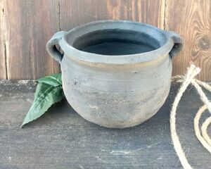 云南特产祥云黑土锅,2l小型家用土锅,古老特产祥云土锅,双耳锅