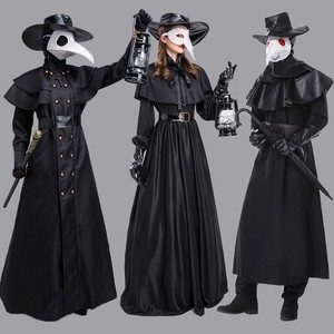 瘟疫医生鸟嘴面具乌鸦手杖防毒黑袍斗篷披风赛博朋克万圣节sk9303
