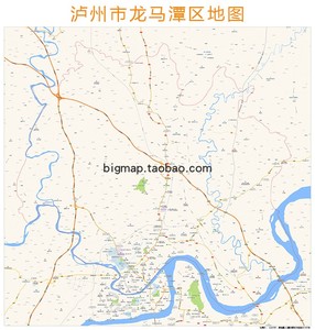 泸州市龙马潭区地图 高清定制银行商业机构房地产快递企业办公室