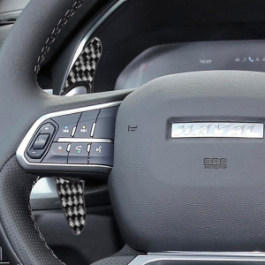 适用哈弗h6碳纤维换挡拨片h1h2sh7h8h9大狗方向盘内饰件f4f5f7xm6