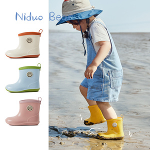 尼多熊儿童雨鞋男童女童宝宝水鞋雨靴中小童学生水靴防水防滑幼儿