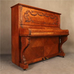 梵尼斯欧洲西洋古董乐器19世纪比利时ch.haustont雕花立式钢琴
