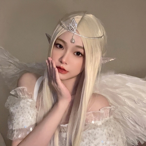 精灵公主王冠头饰万圣节装扮配饰新娘头饰生日头冠发卡发箍皇冠