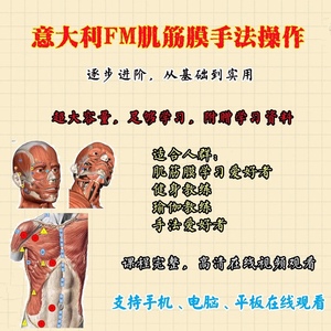 意大利fm筋膜手法 一阶全套课程 视频 cc点图谱 课件