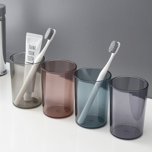 创意简约刷牙杯子透明个性情侣牙杯加厚塑料洗漱牙缸杯家用漱口杯