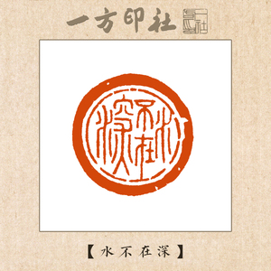 篆刻成品闲章《水不在深》定制作书法书画藏引首压角章手工刻字