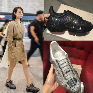 宋茜同款水钻jc老爹鞋女