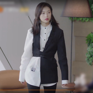 从结婚开始恋爱鹿方宁周雨彤同款衣服衬衫西装外套西服女明星定制