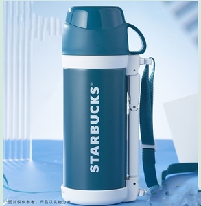 星巴克杯子1L蓝绿系列膳魔师经典款保温壶大容量简约便携运动水壶