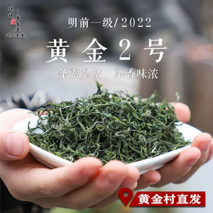 2022新湘西保靖黄金茶2号明前一级100克湖南高山云雾农家绿茶叶