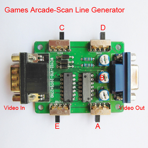 VGA视频图像扫描线发生板.街机游戏机.图像视觉转换卡.再现CRT