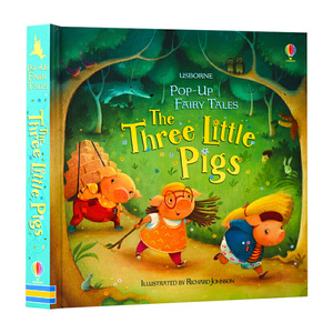 三只小猪 英文原版 Usborne Pop-Up Fairy Tales Three Little Pigs 经典童话故事绘本 儿童英语趣味3D视觉立体书 英文版书籍