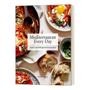 华研原版 英文原版 Mediterranean Every Day 地中海的每一天 简单 超卓的食谱 煮出令人感觉良好的食物 精装 进口英语原版书籍