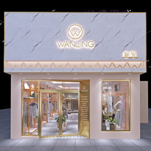 女装男装童装服装店门头设计效果图店铺牌匾店面招牌门店门脸设计