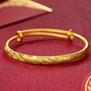 老凤祥云黄金手镯女18k金正品古法999传承足金