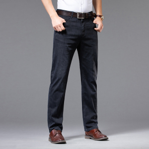 大白鲨2022春夏薄款牛仔裤男韩版直筒弹力宽松休闲裤爸爸男裤百搭