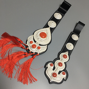 藏式新款女成人款藏装藏袍奶勾组合挂件藏族舞蹈服饰腰链腰巾配饰