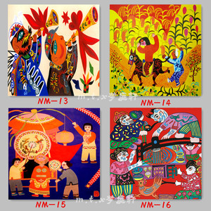 东北民俗装饰画餐馆饭店火锅陕西面馆无框挂画农家乐农民墙画壁画