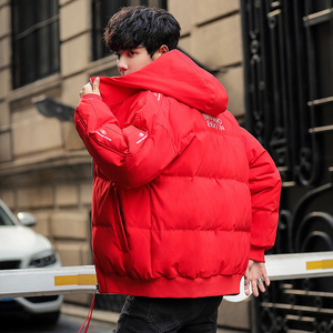 本命年属虎小个子男生红色羽绒服棉袄小码男装本历年外套帅气穿搭