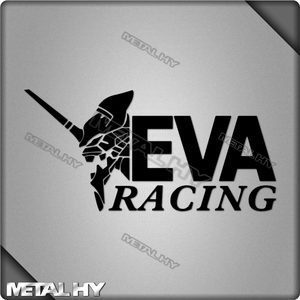 0046-08黑色新世纪福音战士eva初号机金属贴纸卡通动漫电脑汽车
