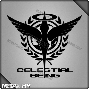 0045-01黑色机动战士高达00gundam天人金属贴纸卡通动漫电脑