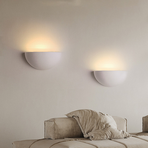 石膏灯过道走廊明装半圆壁灯嵌入式客厅电视背景墙卧室床头led灯