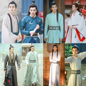 漂亮书生同款影视古装宋朝男装飘逸公子少爷服书生男武侠剑客古装