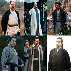 影视古装冯梦龙传奇同款老夫子大臣服春秋战国时期丞相棉麻演出服