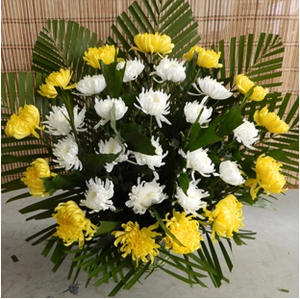 白色黄色菊花祭奠清明节冬至扫墓花束天津同城鲜花速递宁河 塘沽