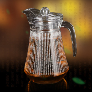 楞严咒水杯耐热加厚大佛顶首楞严经楞严神咒水壶素食馆水晶杯水壶