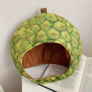 日韩可爱搞怪榴莲头套少女心甜美水果帽子儿童头饰品网红拍照道具